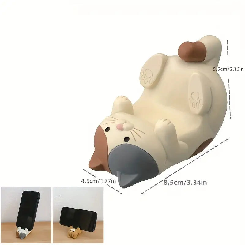 Adorable Cat Mobile Phone Holder – Lazy Cat Design
