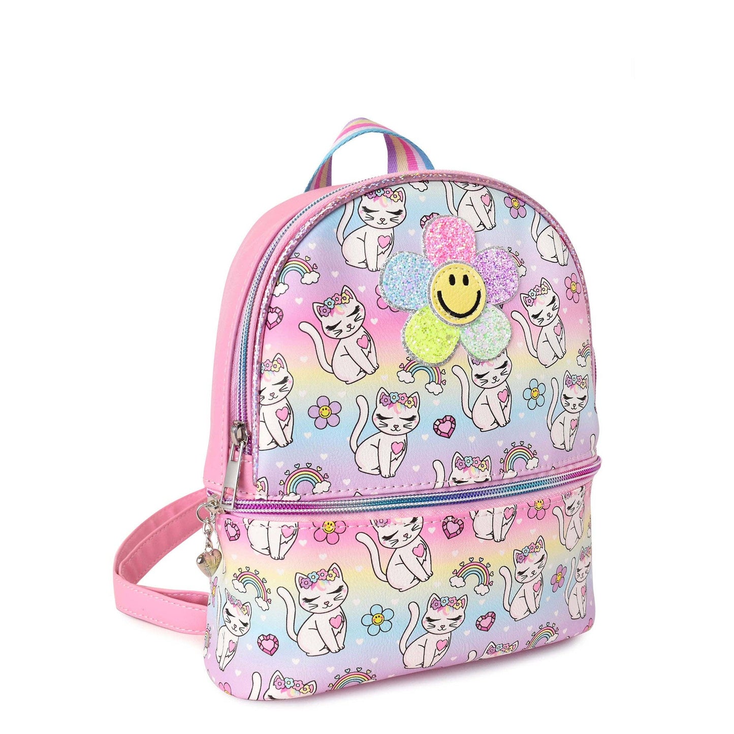 Miss Bella Kitty Cat Rainbow Print Mini Backpack