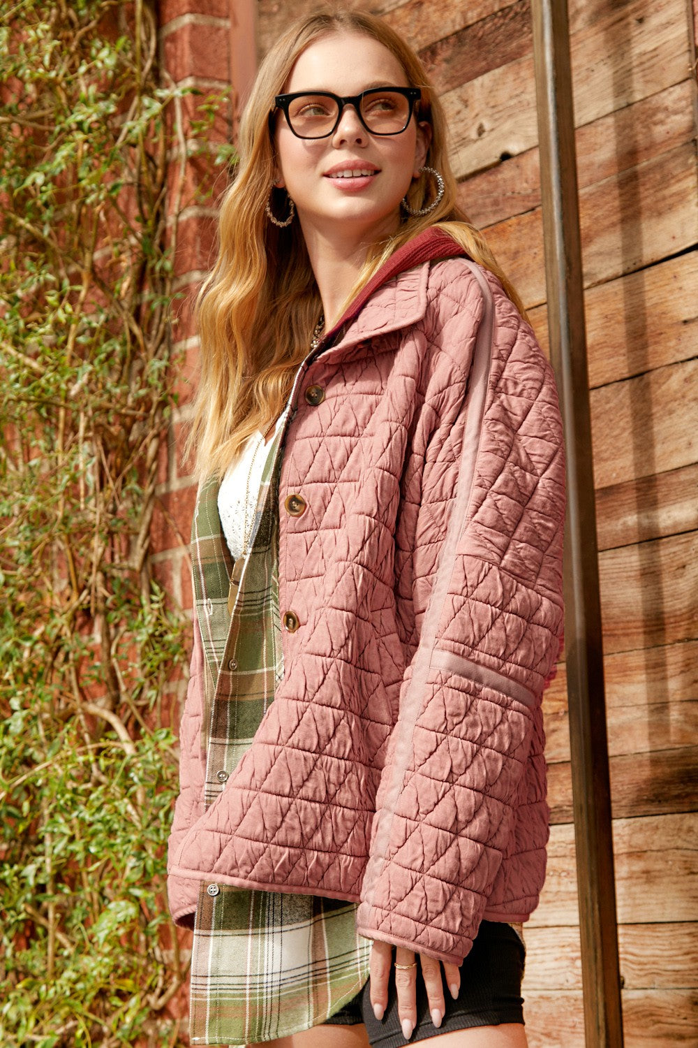 SOFT QUILTED LOOSE FIT JACKET La Miel JKT1787