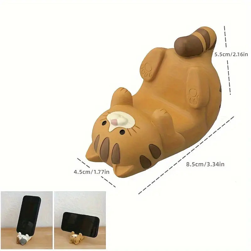 Adorable Cat Mobile Phone Holder – Lazy Cat Design