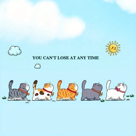 March of the Cats – Cute Mini Cartoon Cat Parade Vinyl Sticker Set