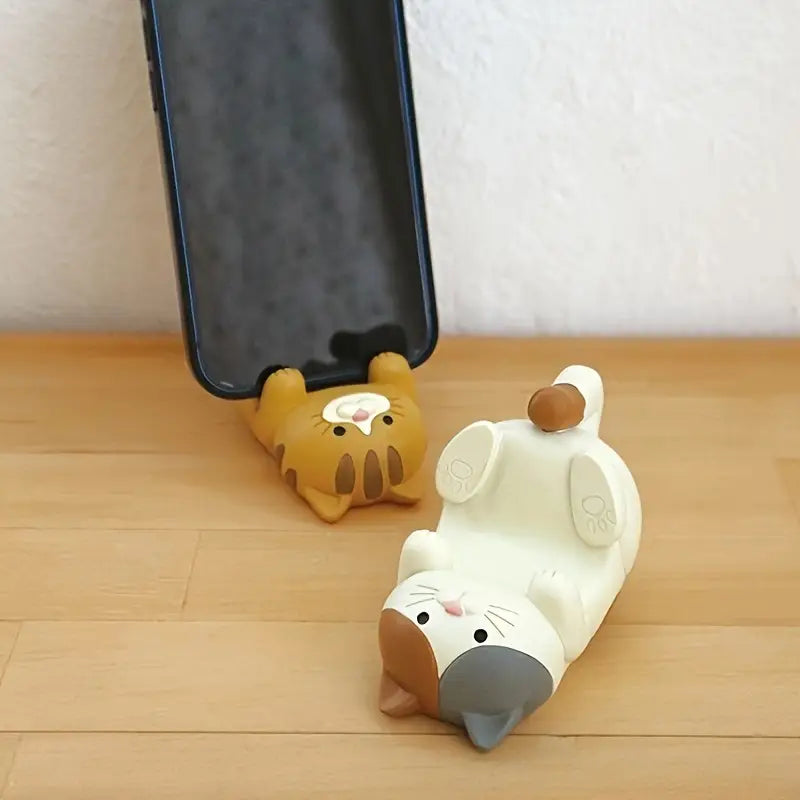 Adorable Cat Mobile Phone Holder – Lazy Cat Design