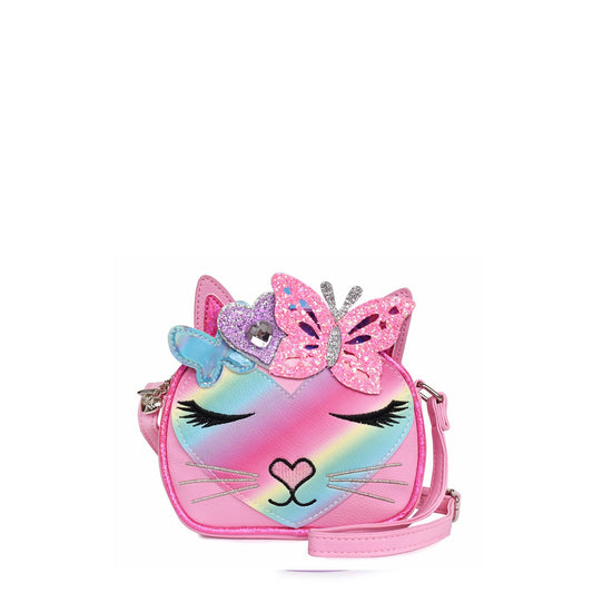 Miss Bella Kitty Cat Ombre Heart Rounded Crossbody