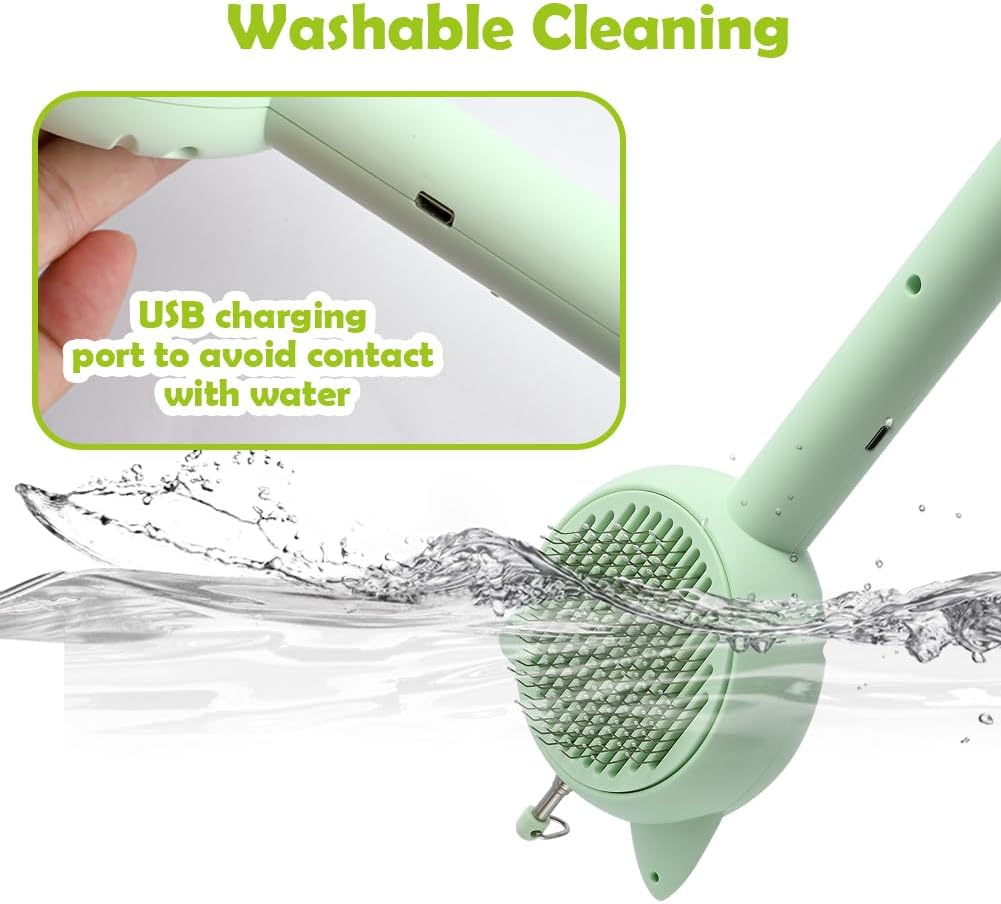 5-in-1 Hairbrush, Interactive Cat Wand and Laser, Utility Flashlight and UV Black Light