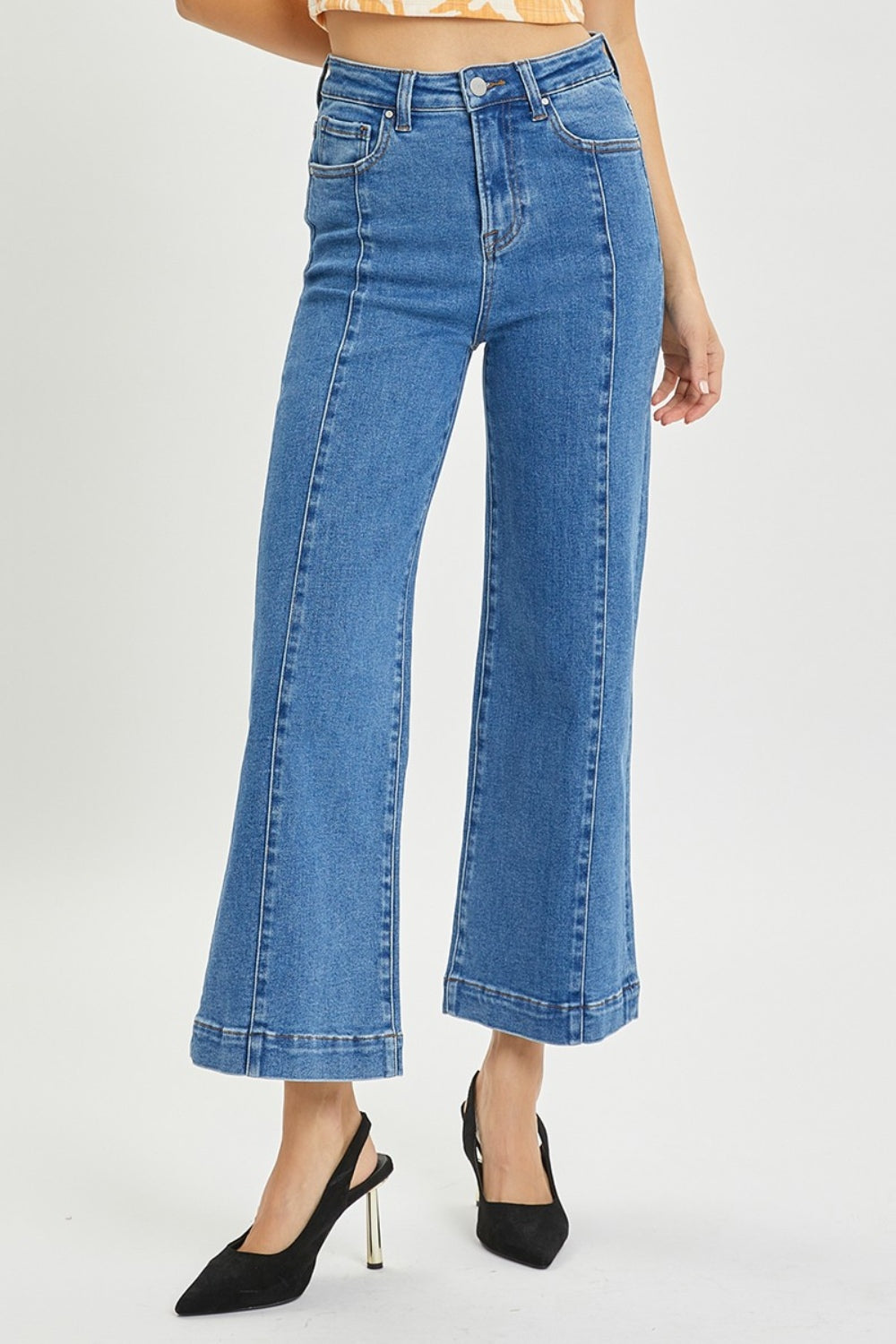 Risen Full Size High Rise Wide Leg Jeans