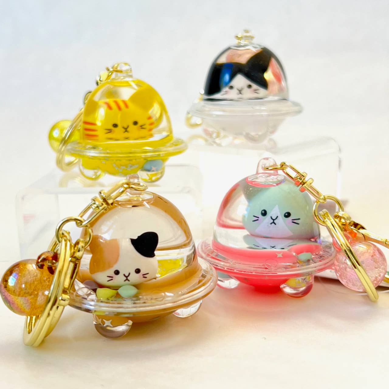 CAT UFO FLOATY KEY CHARM