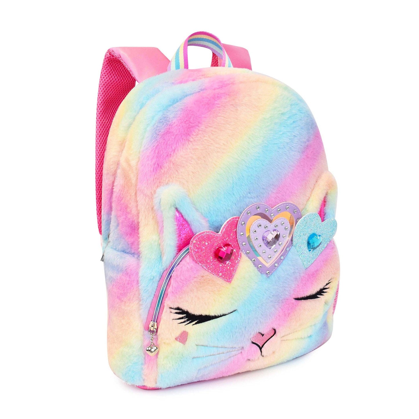 Miss Bella Kitty Cat Ombre Plush Large Backpack