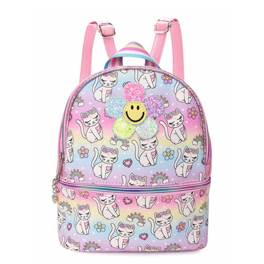 Miss Bella Kitty Cat Rainbow Print Mini Backpack