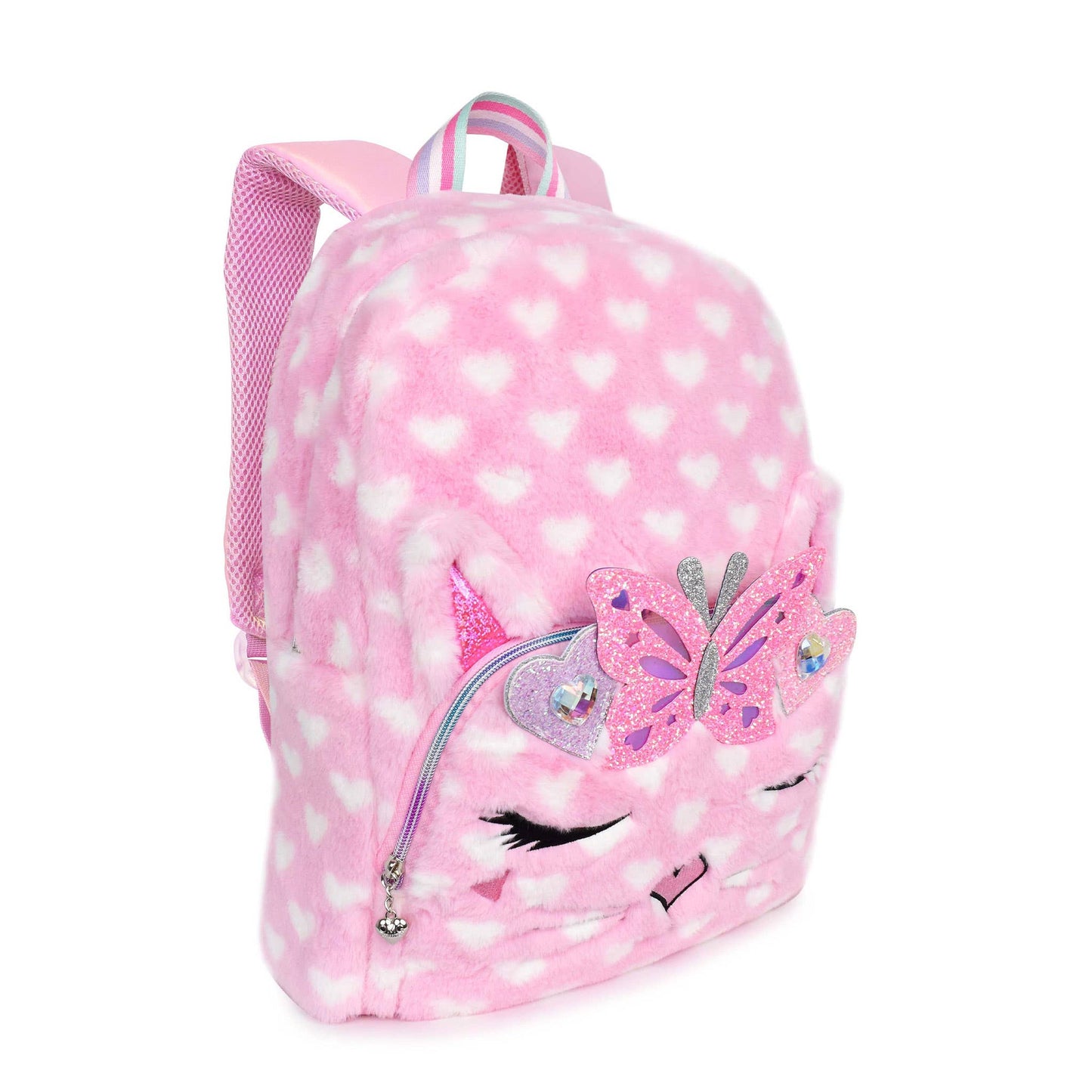 Miss Bella Kitty Cat Hearts Plush Large Backpack