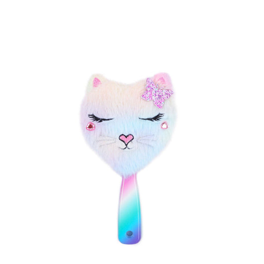 Miss Bella Kitty Cat Plush Heart-Shaped Hairbrush