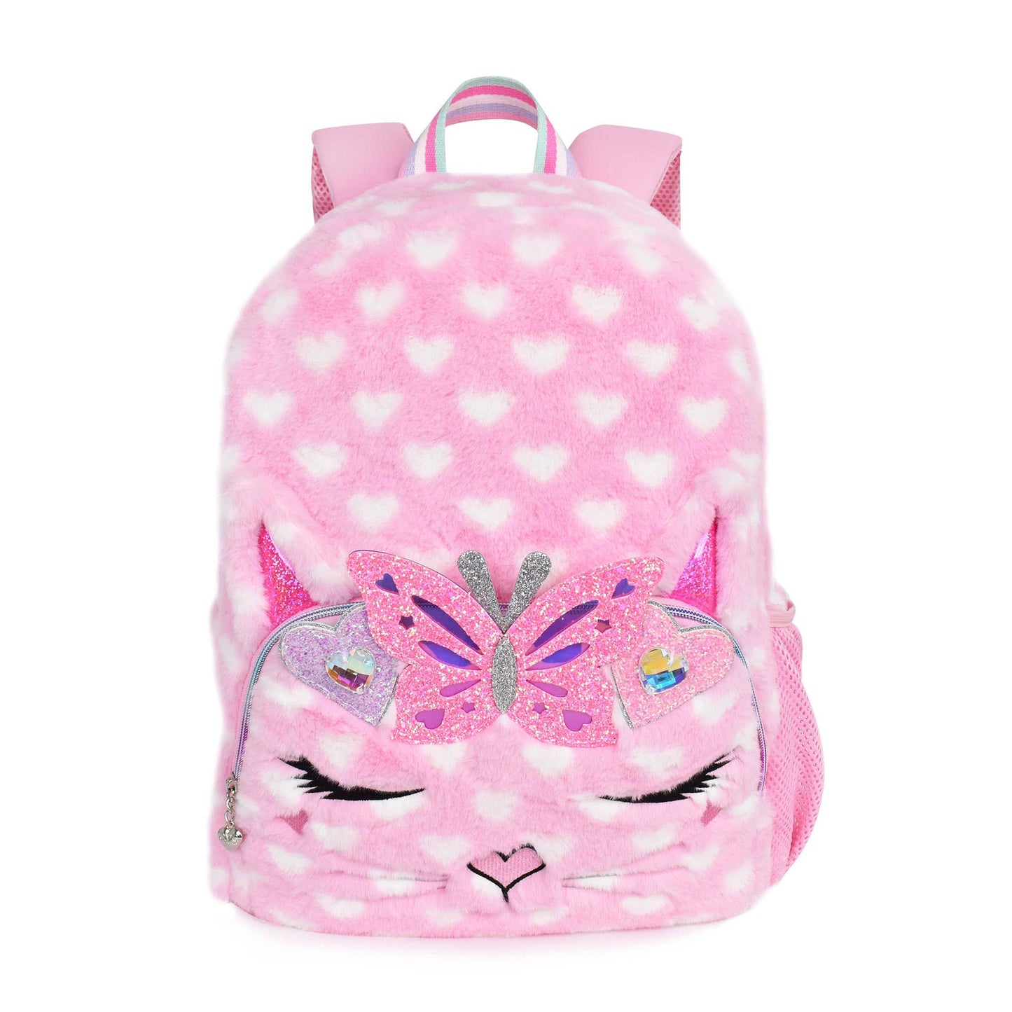 Miss Bella Kitty Cat Hearts Plush Large Backpack