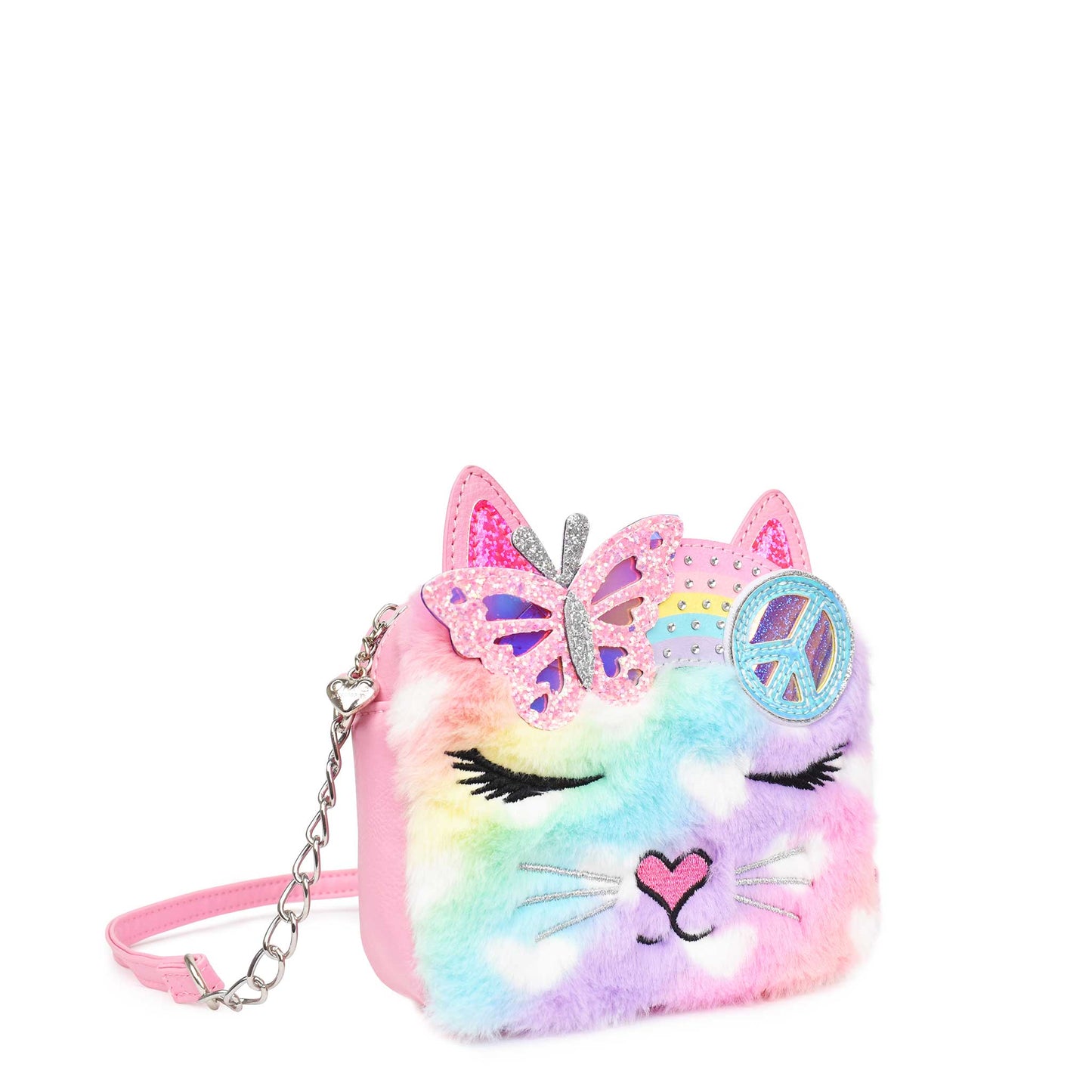 Miss Bella Kitty Cat Plush Ombre Crossbody Bag